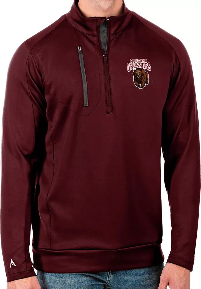 Antigua Men's Montana Grizzlies Maroon Generation Half-Zip Pullover Shirt