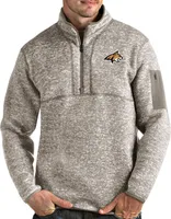 Antigua Men's Montana State Bobcats Oatmeal Fortune Pullover Black Jacket