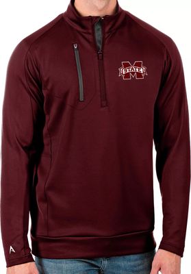 Antigua Men's Mississippi State Bulldogs Maroon Generation Half-Zip Pullover Shirt