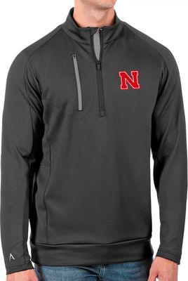 Antigua Men's Nebraska Cornhuskers Grey Generation Half-Zip Pullover Shirt