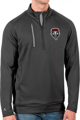 Antigua Men's New Mexico Lobos Grey Generation Half-Zip Pullover Shirt