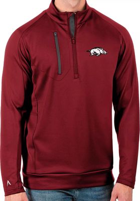 Antigua Men's Arkansas Razorbacks Cardinal Generation Half-Zip Pullover Shirt