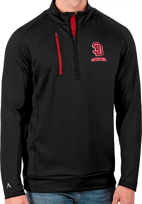 Antigua Men's South Dakota Coyotes Black Generation Half-Zip Pullover Shirt