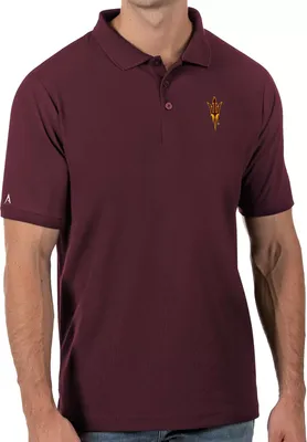 Antigua Men's Arizona State Sun Devils Maroon Legacy Pique Polo