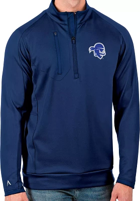 Antigua Men's Seton Hall Pirates Blue Generation Half-Zip Pullover Shirt