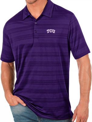 Antigua Men's TCU Horned Frogs Purple Compass Polo