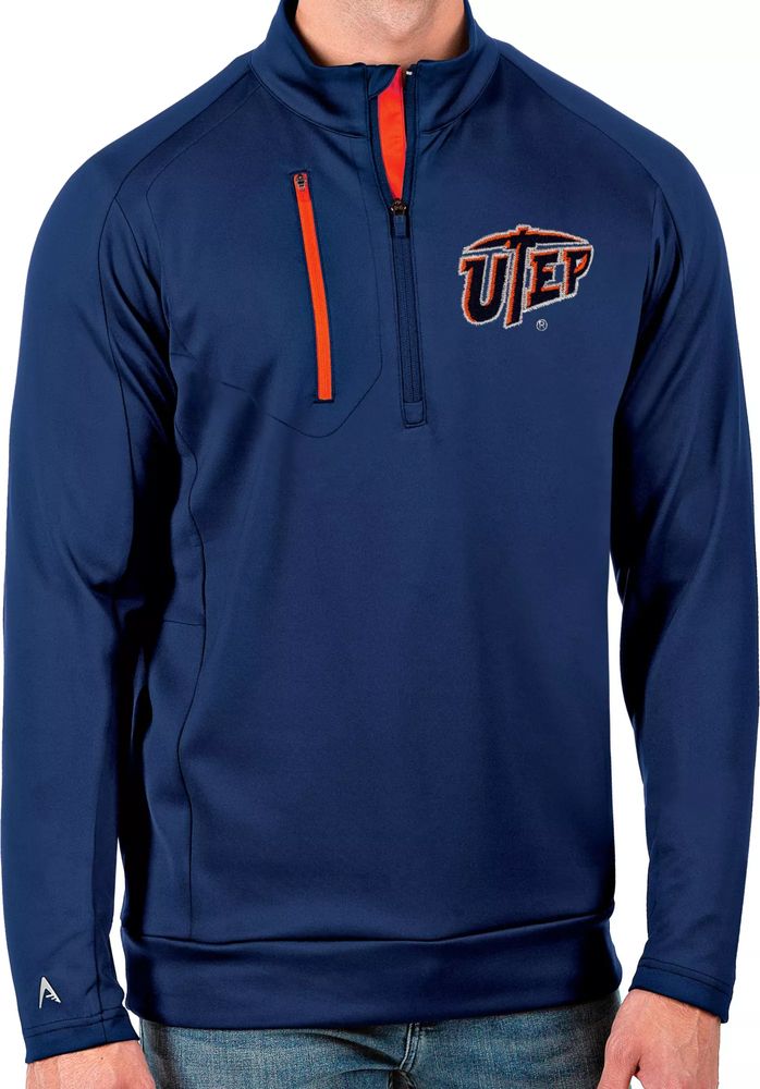 Antigua Men's UTEP Miners Navy Generation Half-Zip Pullover Shirt