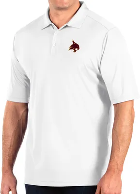 Antigua Men's Texas State Bobcats Tribute Performance White Polo