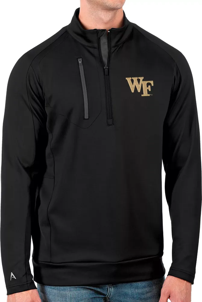 Antigua Men's Wake Forest Demon Deacons Black Generation Half-Zip Pullover Shirt