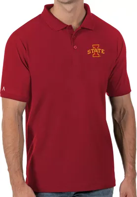 Antigua Men's Iowa State Cyclones Cardinal Legacy Pique Polo