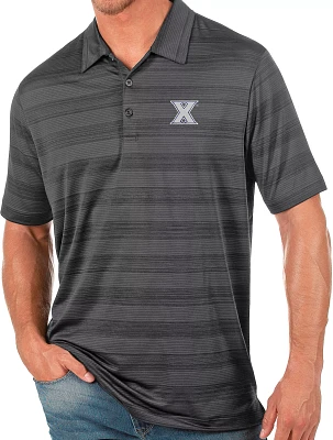 Antigua Men's Xavier Musketeers Grey Compass Polo