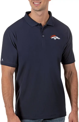 Antigua Men's Denver Broncos Navy Legacy Pique Polo