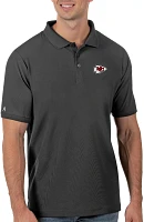 Antigua Men's Kansas City Chiefs Grey Legacy Pique Polo