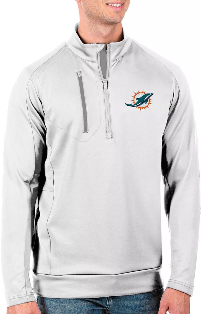 Men's Antigua Black/Charcoal Buffalo Bills Generation Quarter-Zip