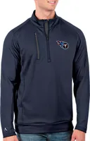 Antigua Men's Tennessee Titans Navy Generation Half-Zip Pullover