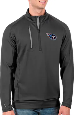 Antigua Men's Tennessee Titans Grey Generation Half-Zip Pullover