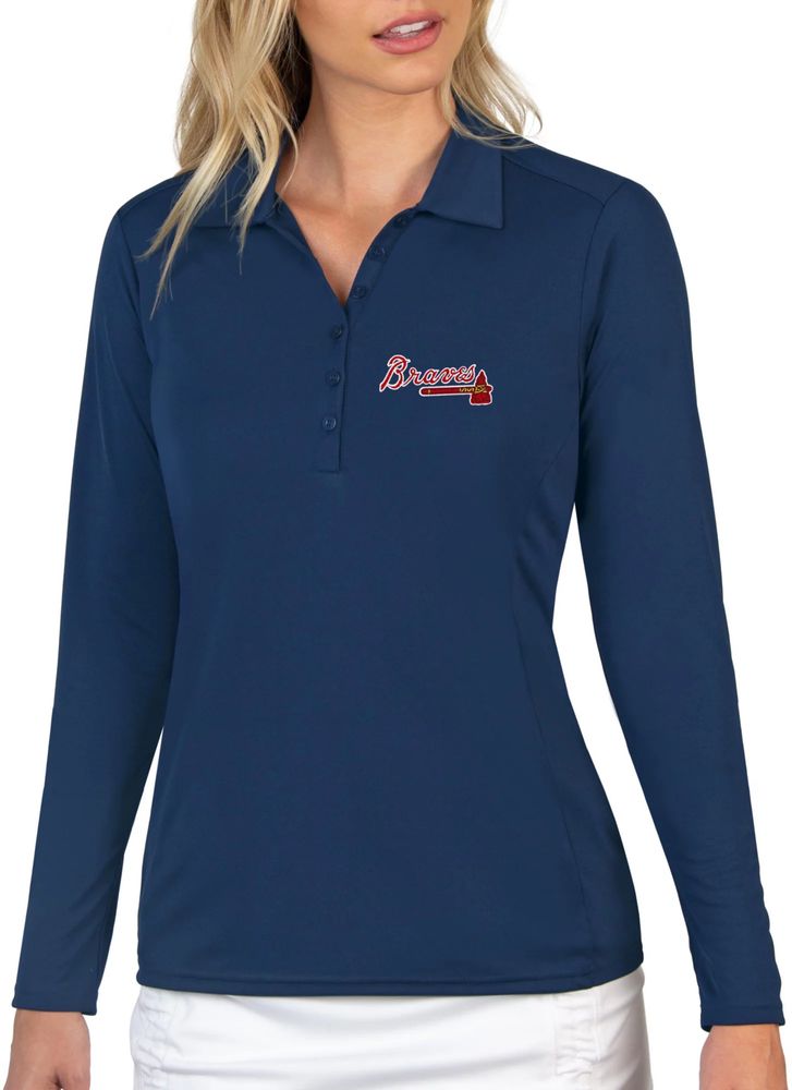 Atlanta Braves Antigua Tribute Polo - White, Men's, Size: XL