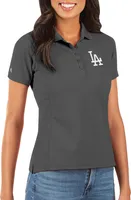 Antigua Women's Los Angeles Dodgers Grey Legacy Pique Polo