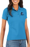 Antigua Women's Miami Marlins Blue Legacy Pique Polo