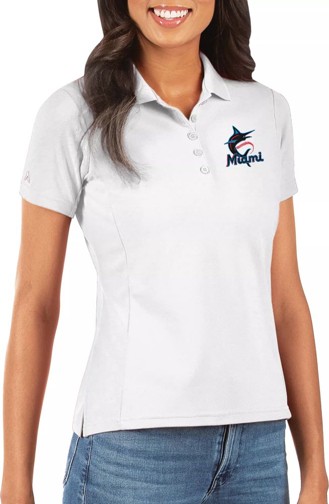Dick's Sporting Goods Antigua Women's Miami Marlins White Legacy Pique Polo
