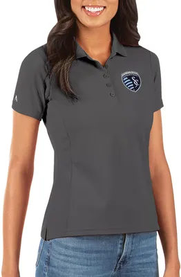 Antigua Women's Sporting Kansas City Grey Legacy Pique Polo