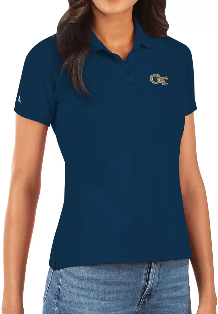 Antigua Women's Georgia Tech Yellow Jackets Navy Legacy Pique Polo