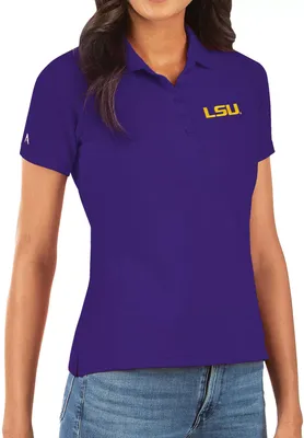 Antigua Women's LSU Tigers Purple Legacy Pique Polo