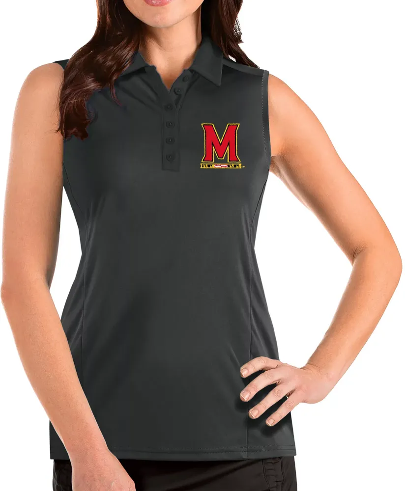 Antigua Women's Maryland Terrapins Grey Tribute Sleeveless Tank Top