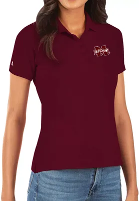 Antigua Women's Mississippi State Bulldogs Maroon Legacy Pique Polo