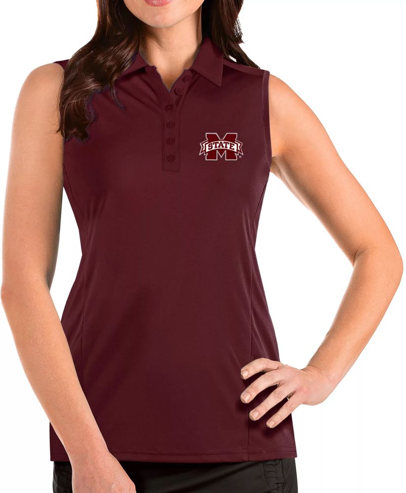 Antigua Women's Mississippi State Bulldogs Maroon Tribute Sleeveless Tank Top