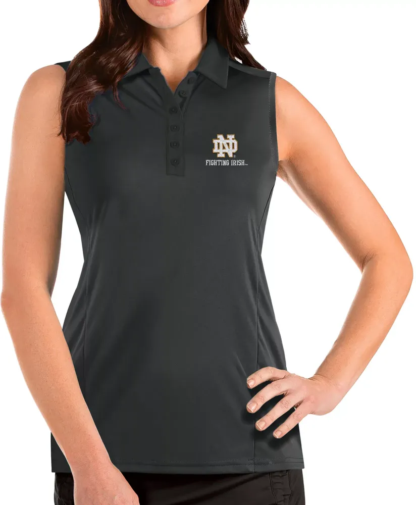 Antigua Women's Notre Dame Fighting Irish Grey Tribute Sleeveless Tank Top