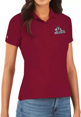 Antigua Women's New Mexico State Aggies Crimson Legacy Pique Polo