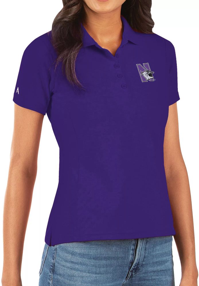 Antigua Women's Northwestern Wildcats Purple Legacy Pique Polo