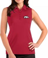 Antigua Women's Arkansas Razorbacks Cardinal Tribute Sleeveless Tank Top