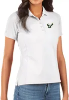 Antigua Women's South Florida Bulls Legacy Pique White Polo