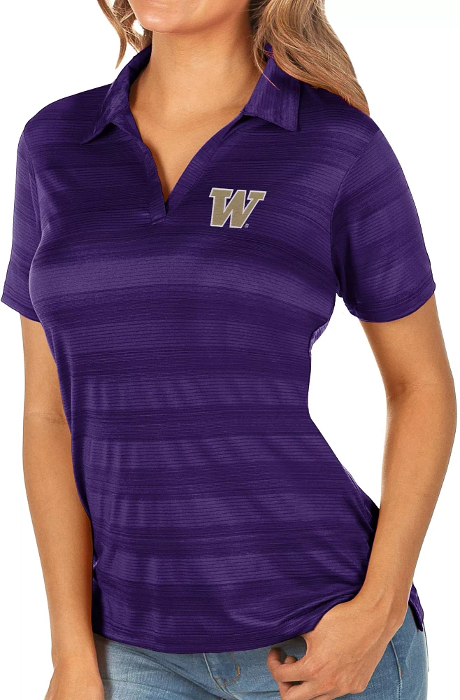 Antigua Women's Washington Huskies Compass Polo