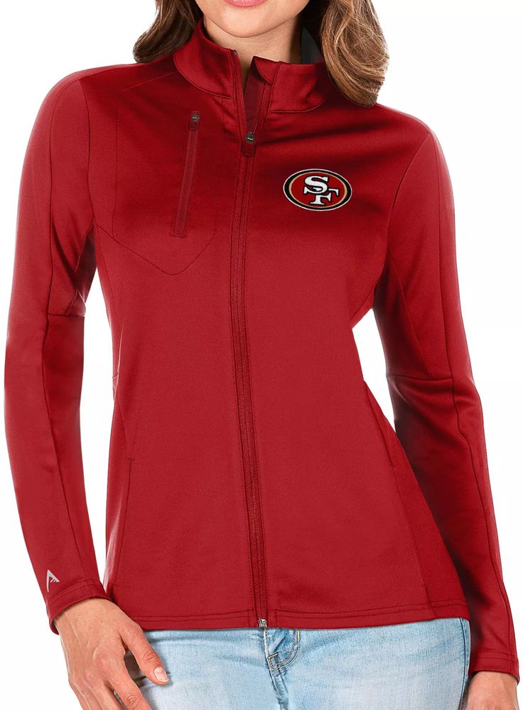 Men's San Francisco 49ers Nike Scarlet Historic Track Full-Zip Jacket