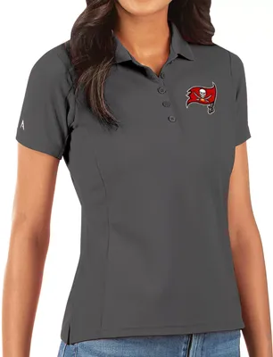 Antigua Women's Tampa Bay Buccaneers Grey Legacy Pique Polo