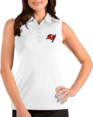 Antigua Women's Tampa Bay Buccaneers Tribute Sleeveless White Performance Polo