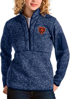 Antigua Women's Chicago Bears Navy Fortune Pullover Jacket