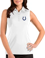 Antigua Women's Indianapolis Colts Tribute Sleeveless White Performance Polo