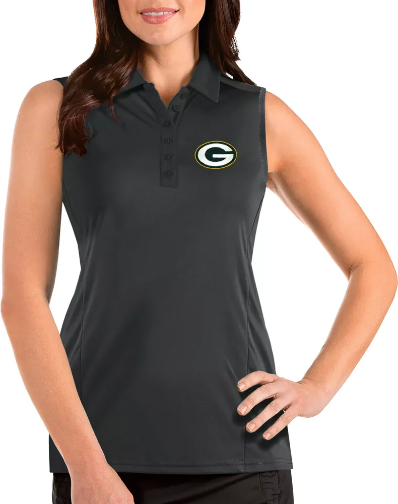 Antigua Women's Green Bay Packers Tribute Sleeveless Performance Polo