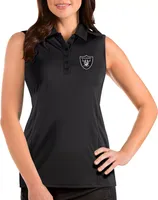 Antigua Women's Las Vegas Raiders Tribute Sleeveless Performance Polo