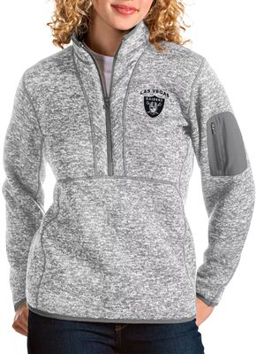 Antigua Women's Las Vegas Raiders Fortune Quarter-Zip Pullover