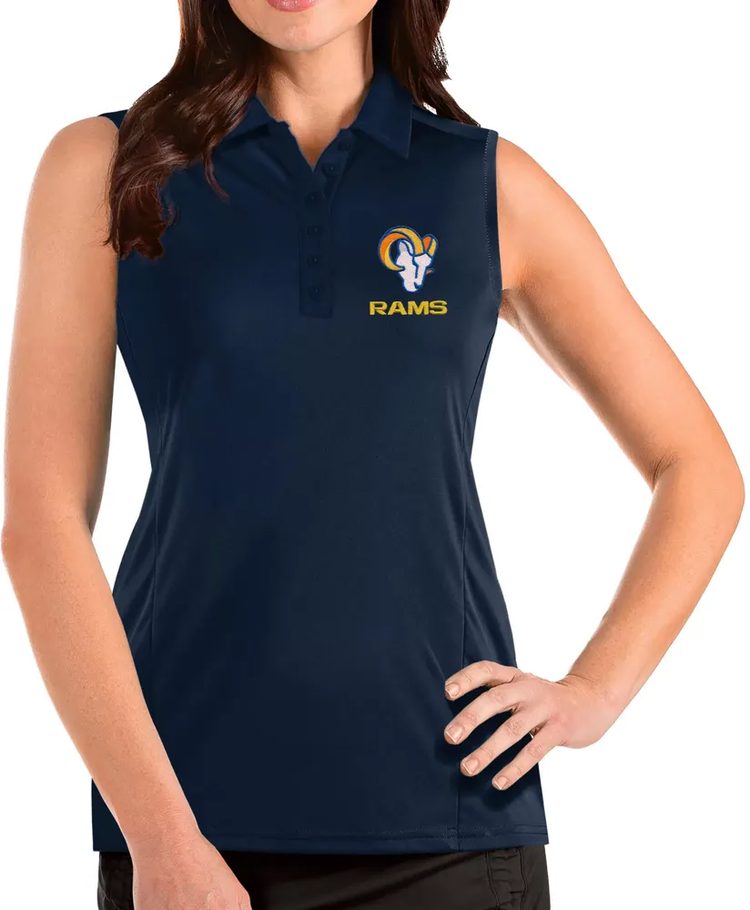 Antigua Women's Los Angeles Rams Navy Tribute Sleeveless Tank Top