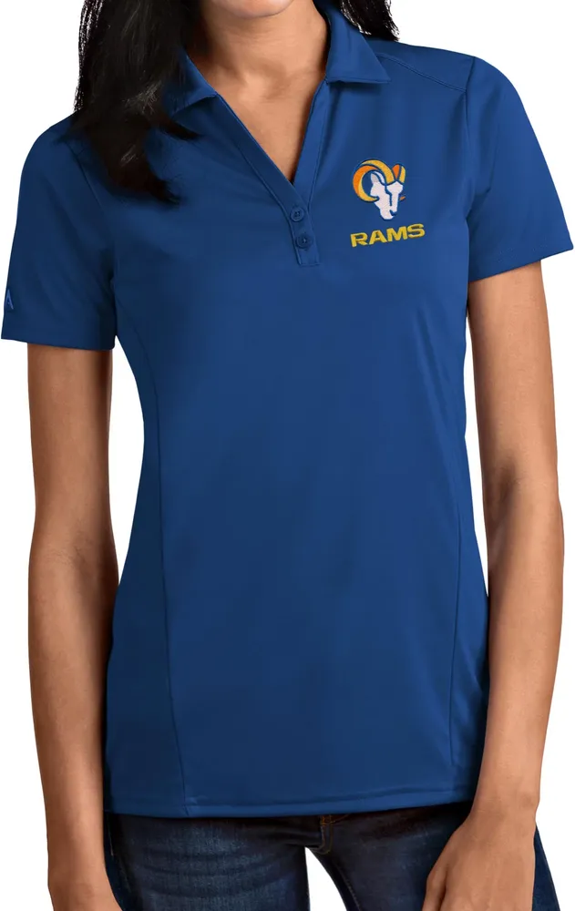 Antigua Women's Los Angeles Rams Royal Tribute Performance Polo