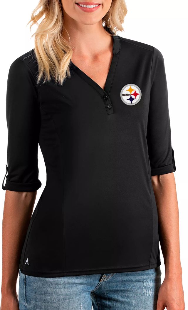 Pittsburgh Steelers Antigua Compass Polo - White