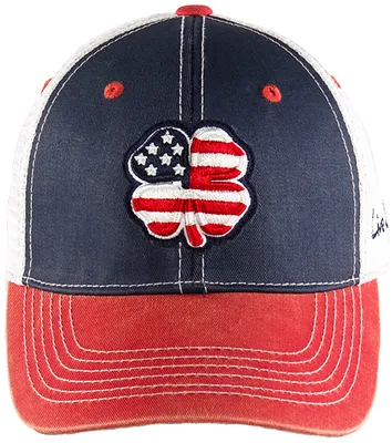 Black Clover Men's USA Flag Two-Tone Vintage Golf Hat