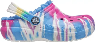 Crocs Kids' Classic Tie Dye Lined Clogs