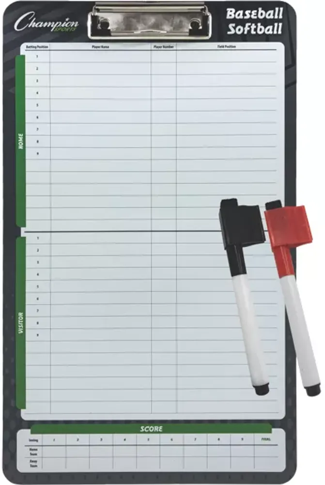 Champion Sports Baseball/Softball Coach's Clipboard